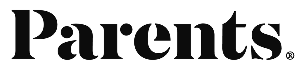 Black and white Parents logo with black text on white background.